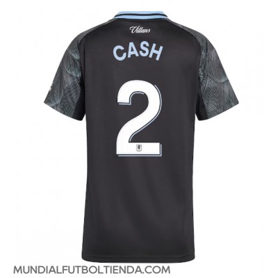Camiseta Aston Villa Matty Cash #2 Segunda Equipación Replica 2025-26 para mujer mangas cortas Camiseta Aston Villa Matty Cash #2 Segunda Equipación Replica 2025-26 para mujer mangas cortas